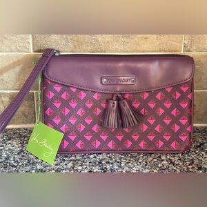 🆕 Vera Bradley Purple and Pink Wristlet
